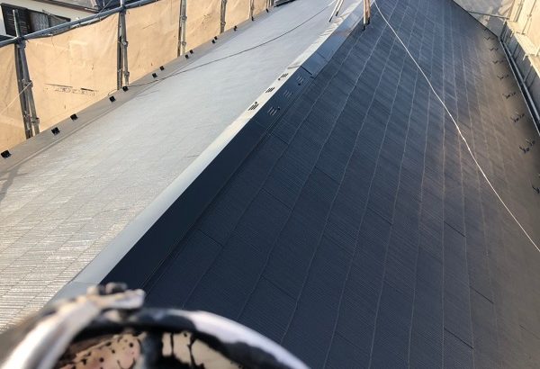 神奈川県三浦市　屋根塗装　下地処理　日本ペイント　サーモアイ