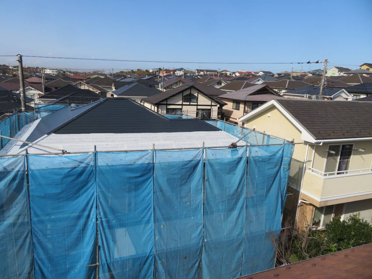 神奈川県三浦市　屋根・外壁塗装工事　塗装工事は足場が必要？