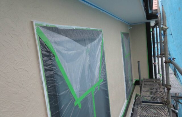 神奈川県三浦市　屋根・外壁塗装工事　養生の時の注意点
