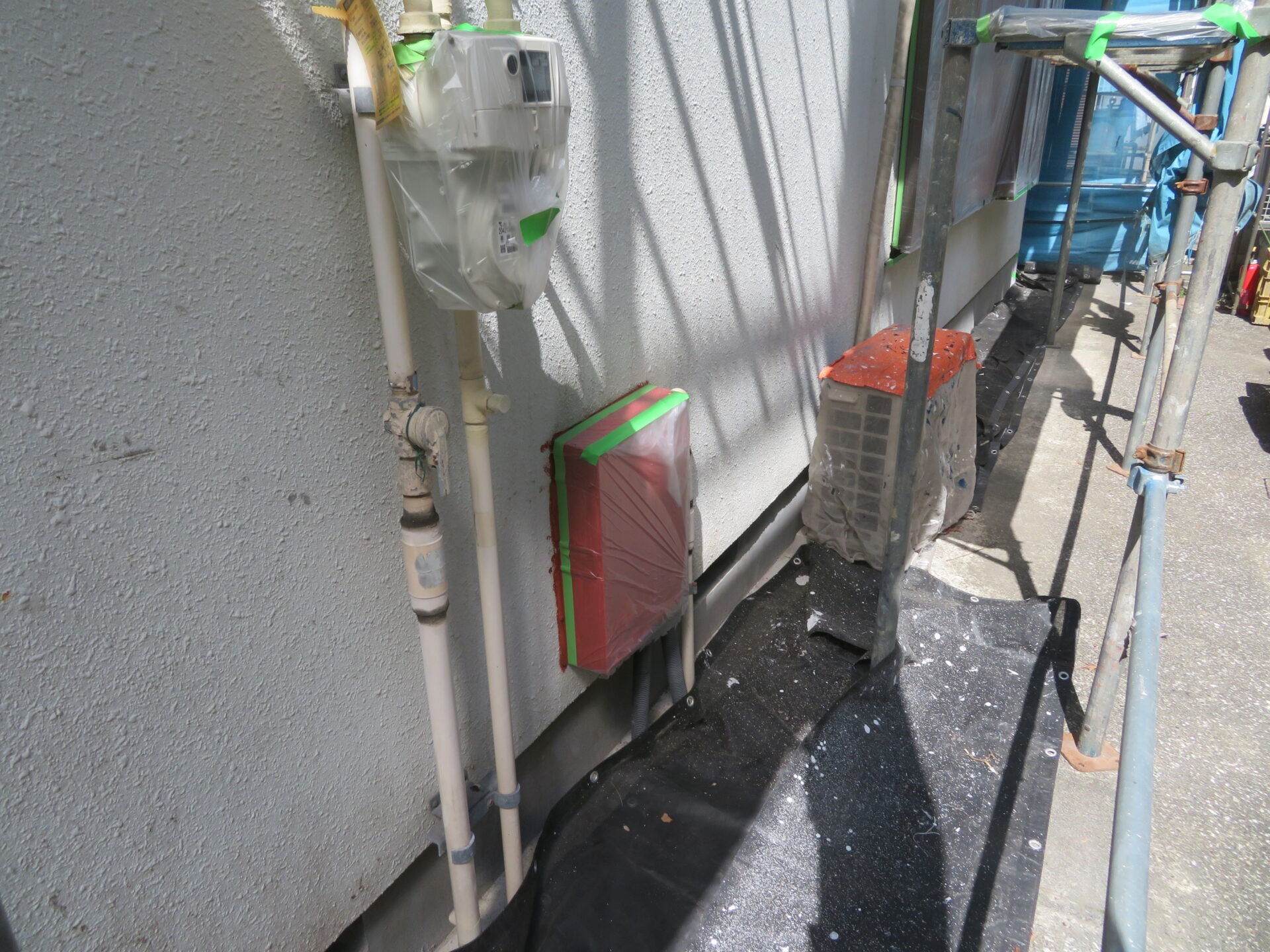 神奈川県横浜市　K様邸　外壁塗装工事　塗装工事で大事な養生作業