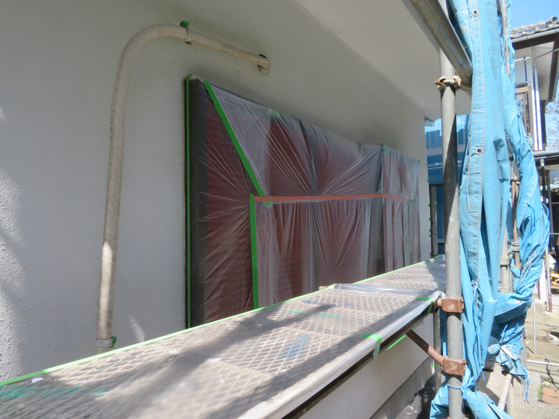 神奈川県横浜市　K様邸　外壁塗装工事　塗装工事で大事な養生作業